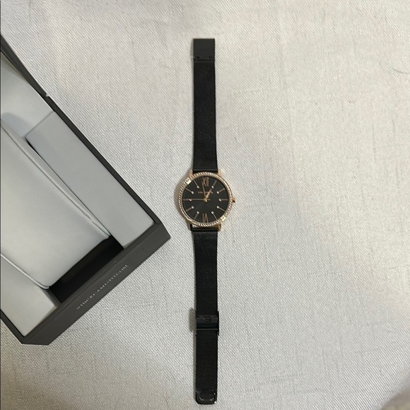 Vince Camuto Black and Rose Gold Analog Watch - Picture 4 of 6